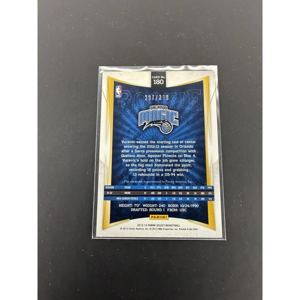 Nikola‎ Vucevic Rookie Auto 2012-13 Panini Select RC Autograph /399 Magic #180